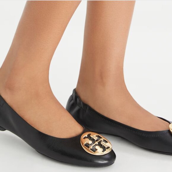 New Tory Burch Claire Ballet Flats Leather 7.5 - Picture 2 of 9